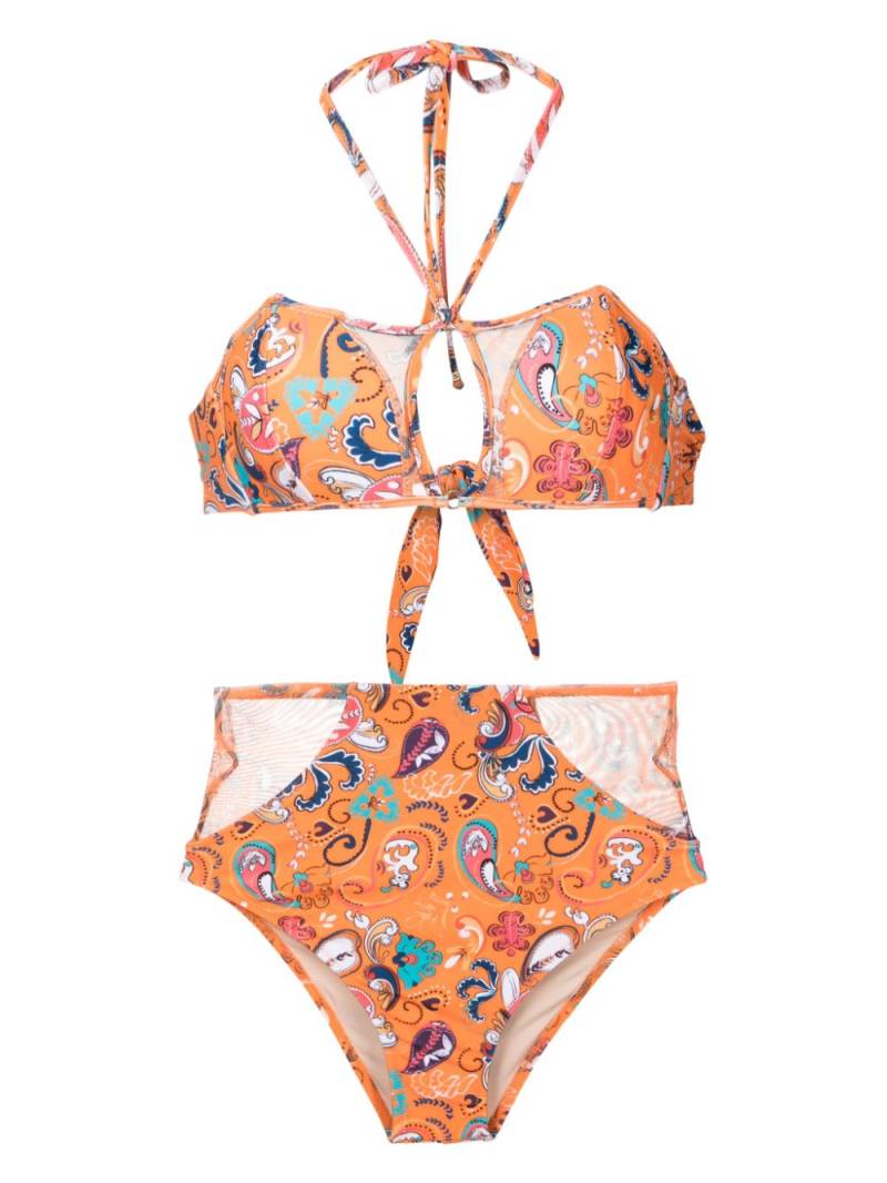 Amir Slama graphic-print bikini set - Orange von Amir Slama