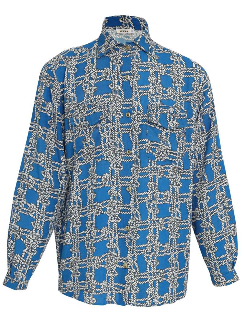 Amir Slama graphic-print shirt - Blue von Amir Slama