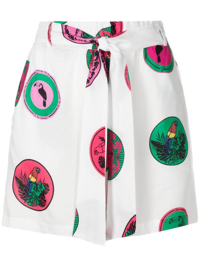 Amir Slama graphic-print shorts - White von Amir Slama