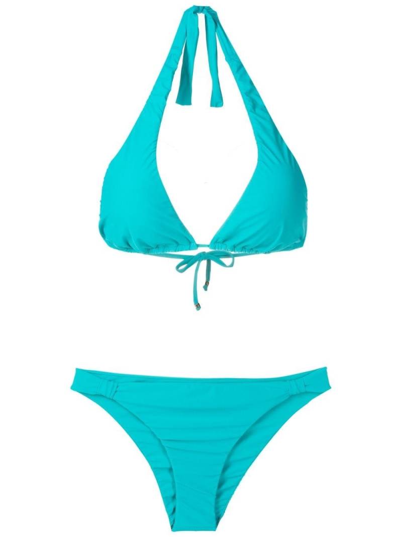 Amir Slama halterneck non-wired bikini set - Blue von Amir Slama