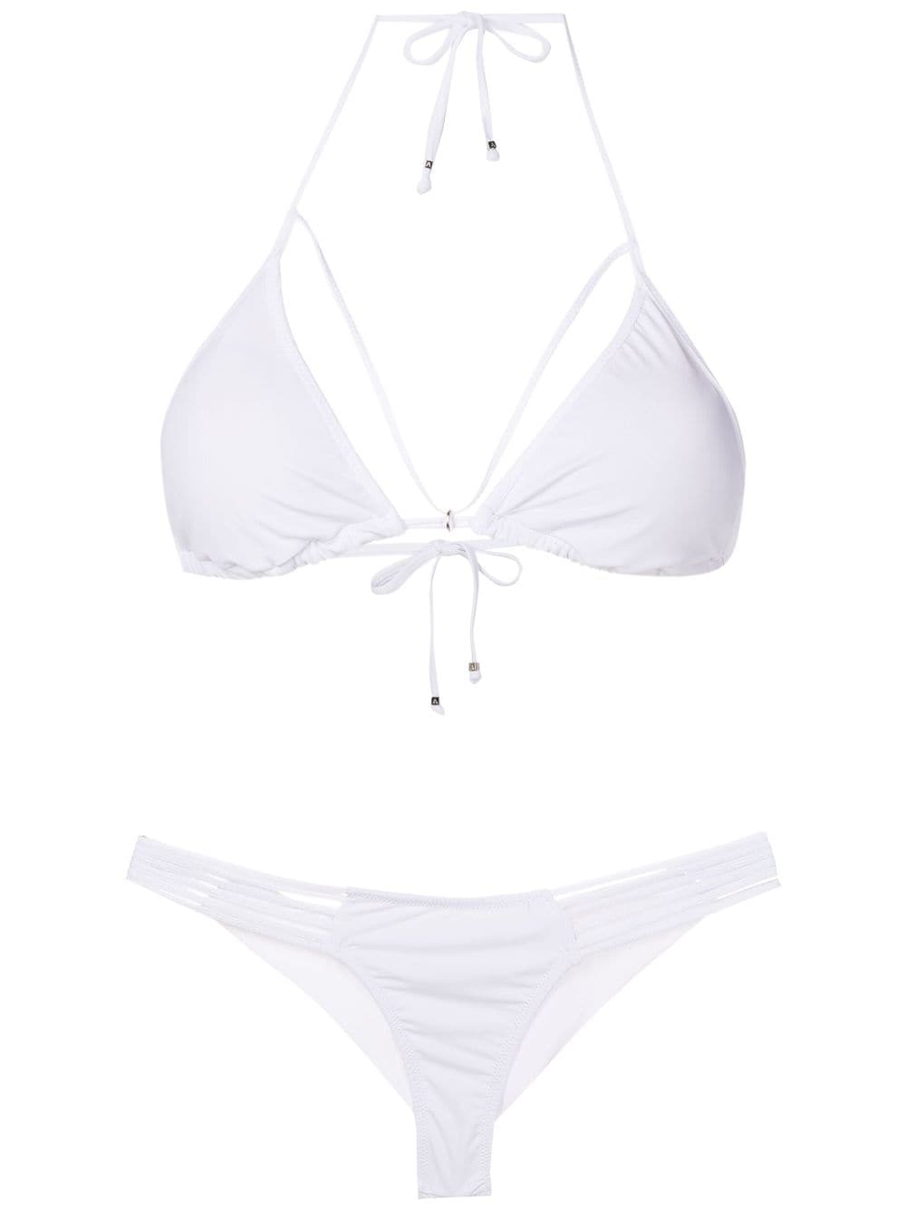 Amir Slama halterneck tie-fastening bikini - White von Amir Slama