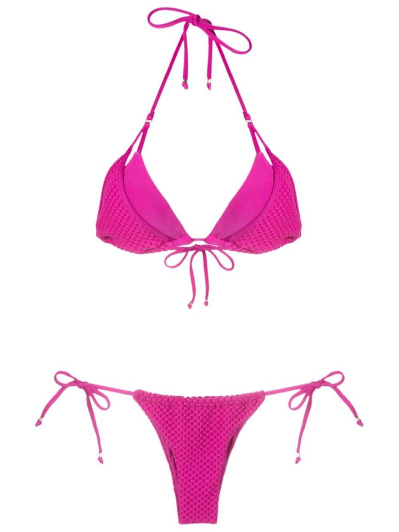 Amir Slama halterneck triangle bikini - Pink von Amir Slama