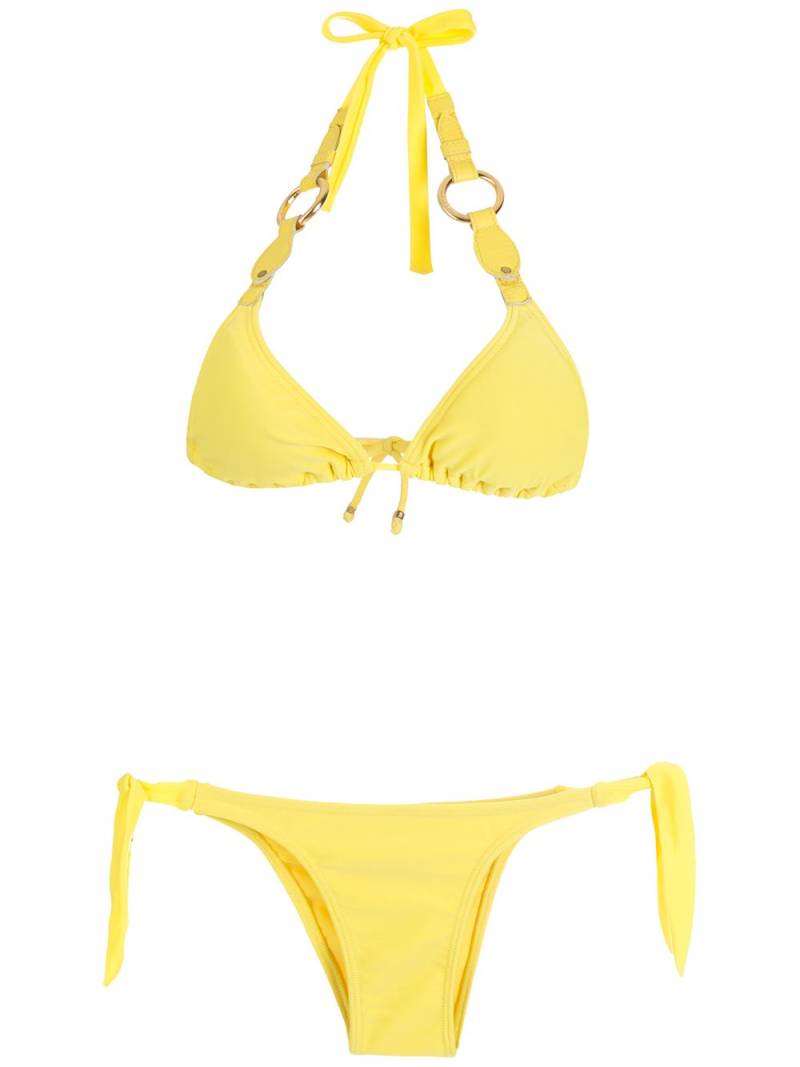 Amir Slama hoop-strap triangle bikini set - Yellow von Amir Slama