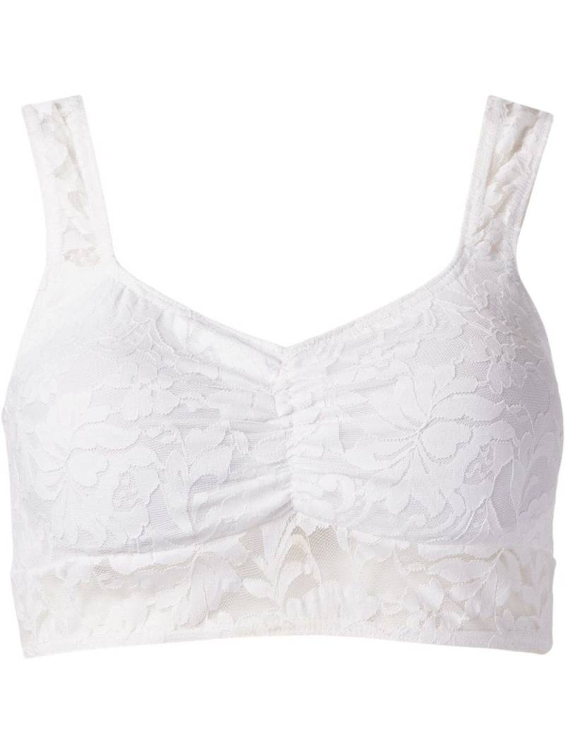 Amir Slama lace-design T-shirt bra - White von Amir Slama