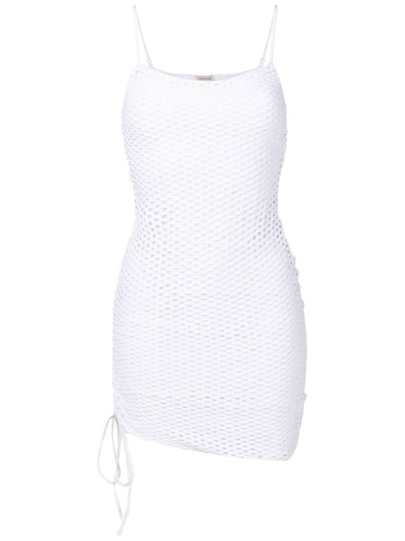 Amir Slama lace-up detail mini dress - White von Amir Slama