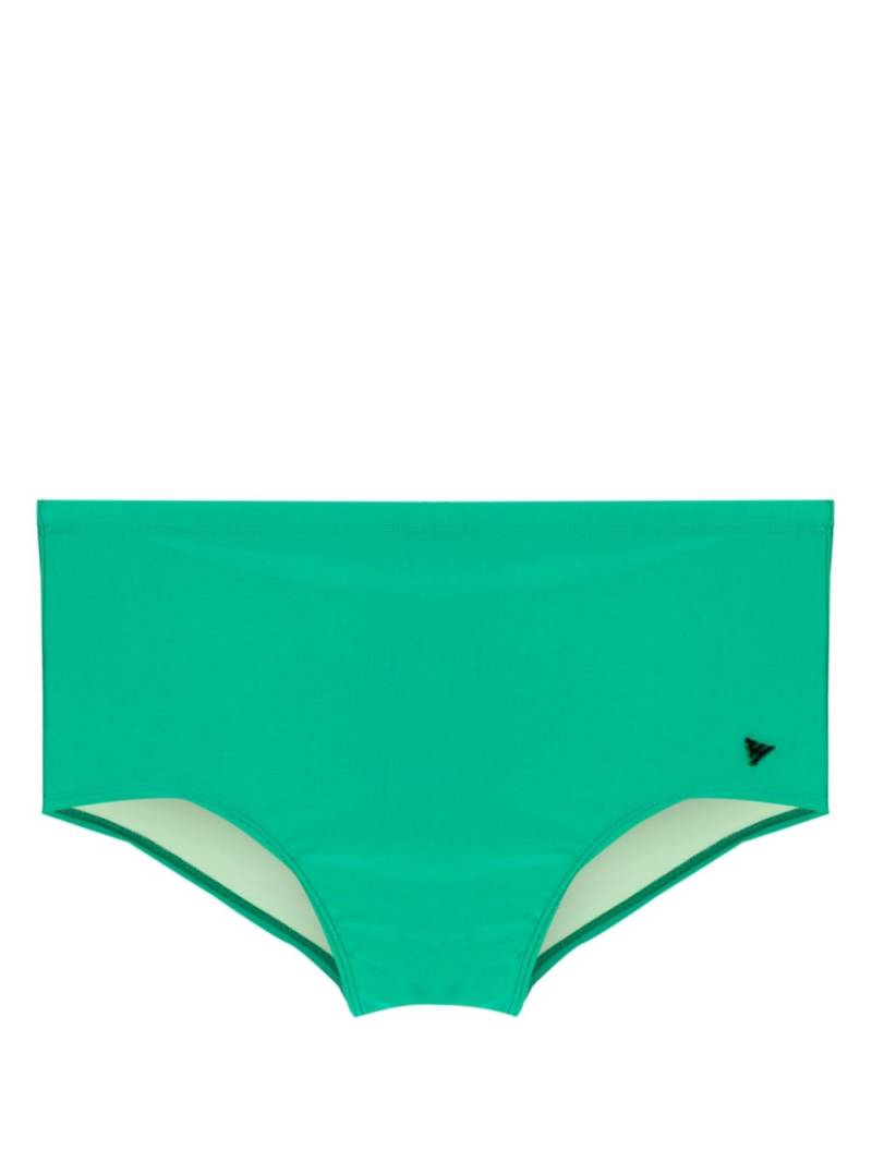 Amir Slama logo-appliqué swimming trunks - Green von Amir Slama