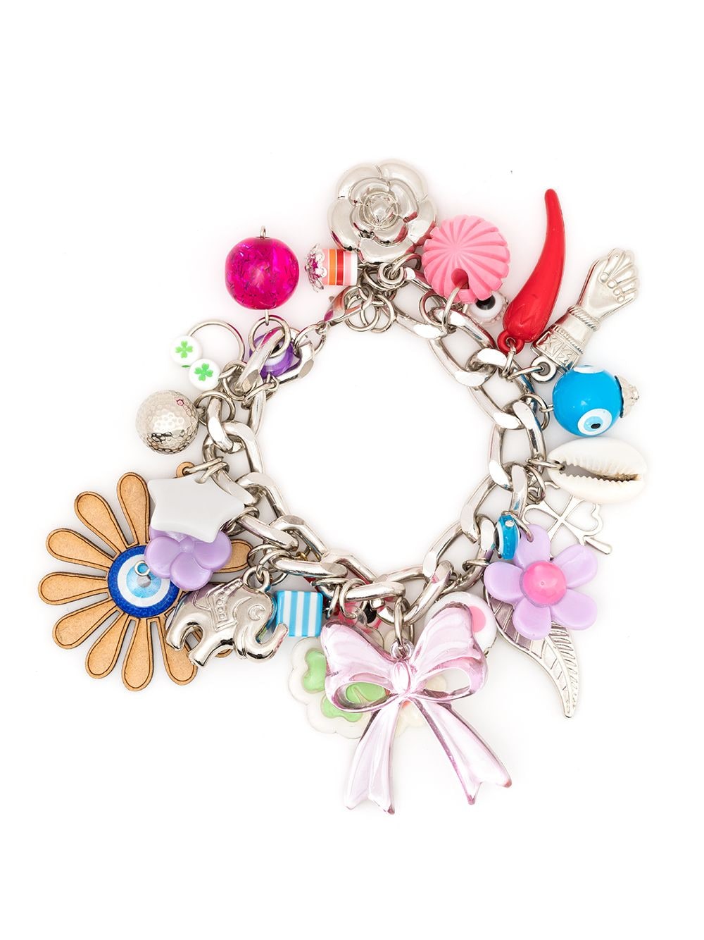 Amir Slama multi-charm chain bracelet - Multicolour von Amir Slama