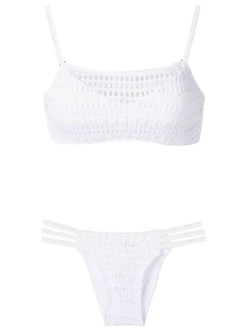 Amir Slama open-knit bikini set - White von Amir Slama