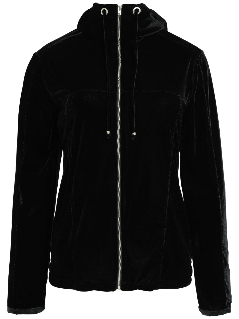 Amir Slama velour hooded jacket - Black von Amir Slama