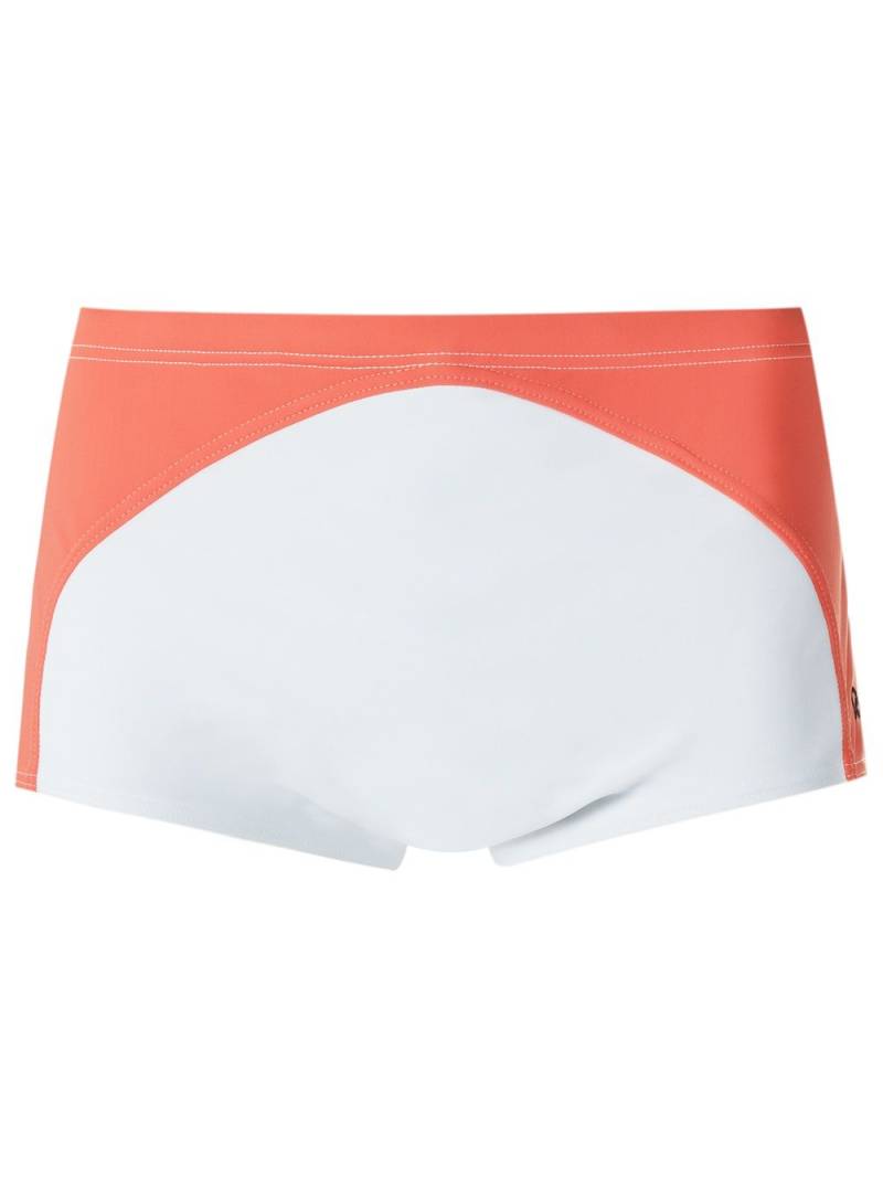 Amir Slama panelled low-rise trunks - White von Amir Slama