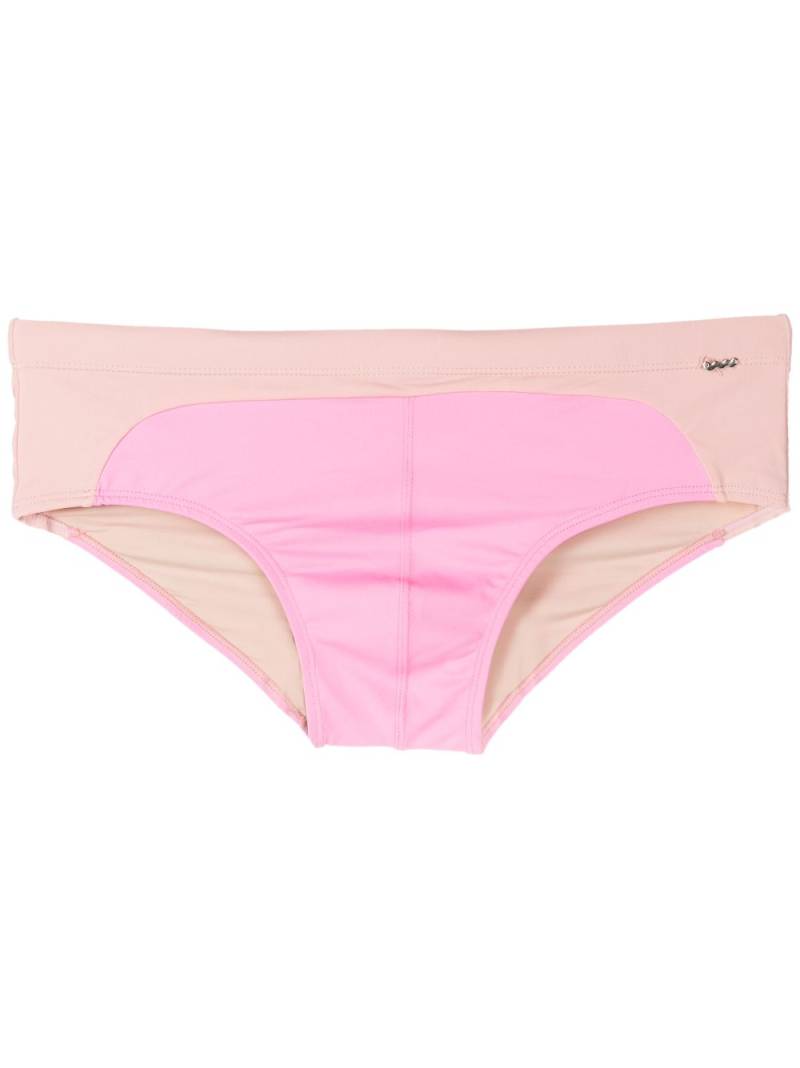 Amir Slama panelled swim trunks - Pink von Amir Slama