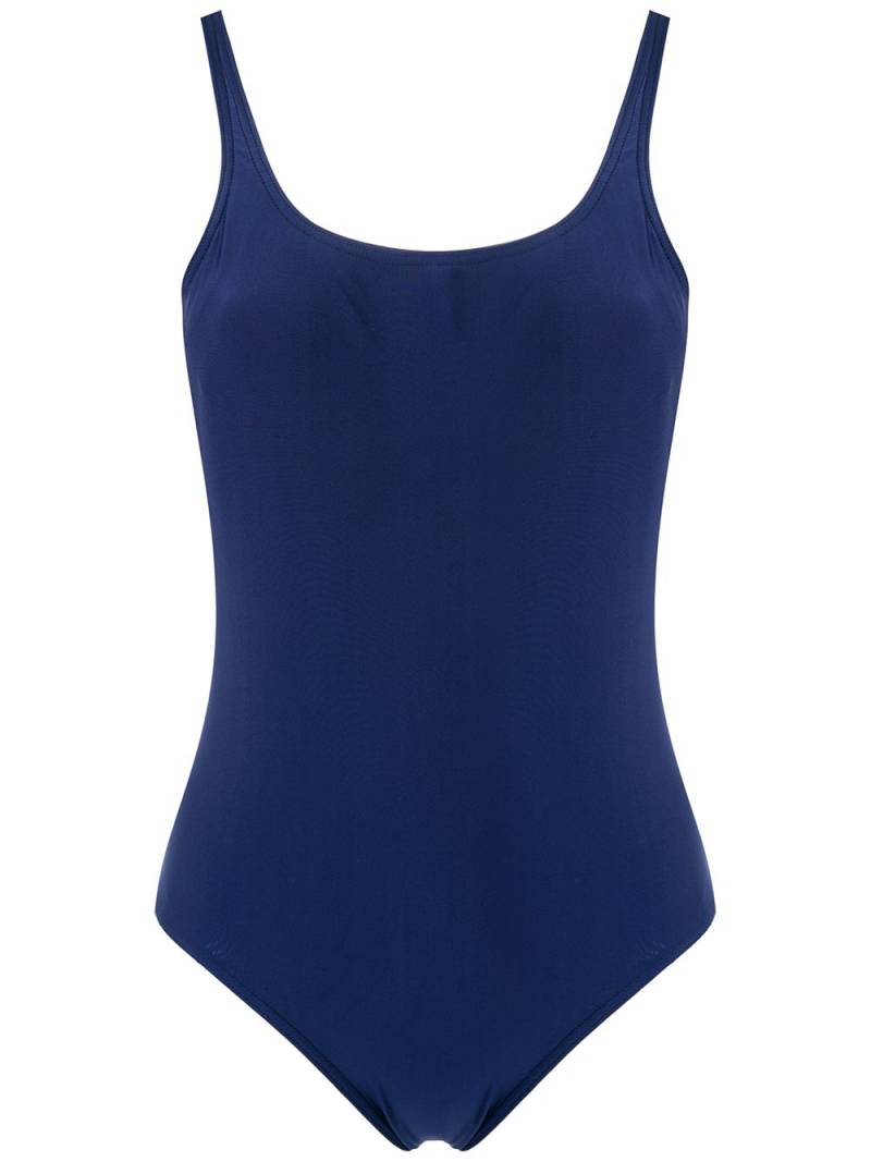 Amir Slama plain plunging back one-piece - Blue von Amir Slama