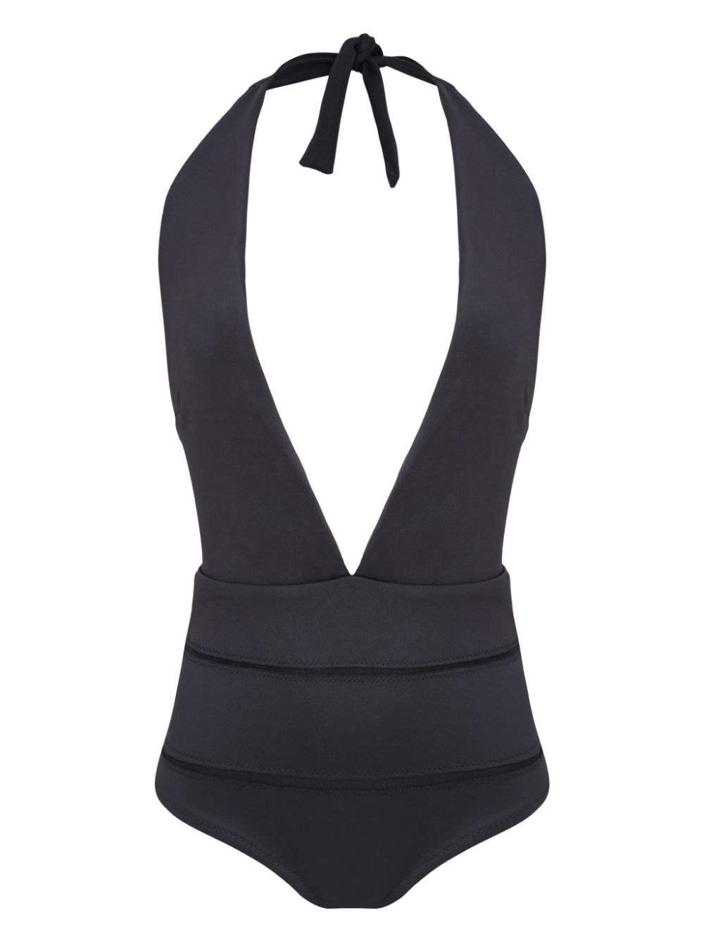 Amir Slama plunging V-neck swimsuit - Black von Amir Slama