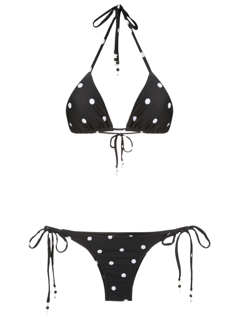 Amir Slama polka-dot pattern bikini set - Black von Amir Slama