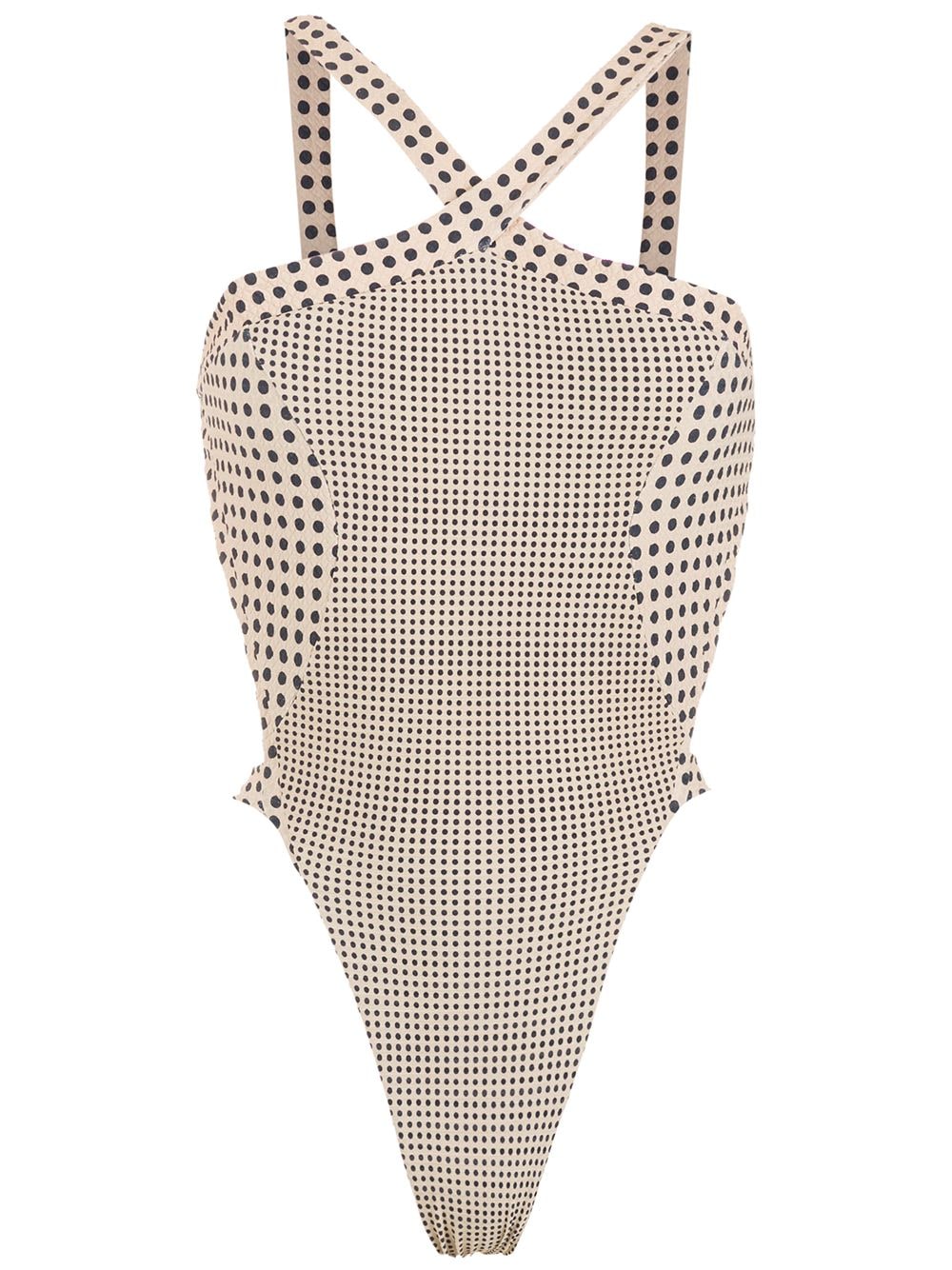 Amir Slama polka-dot print swimsuit - Neutrals von Amir Slama