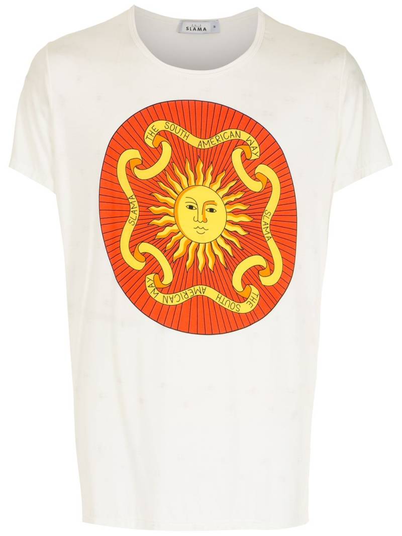 Amir Slama sun-print cotton T-shirt - White von Amir Slama