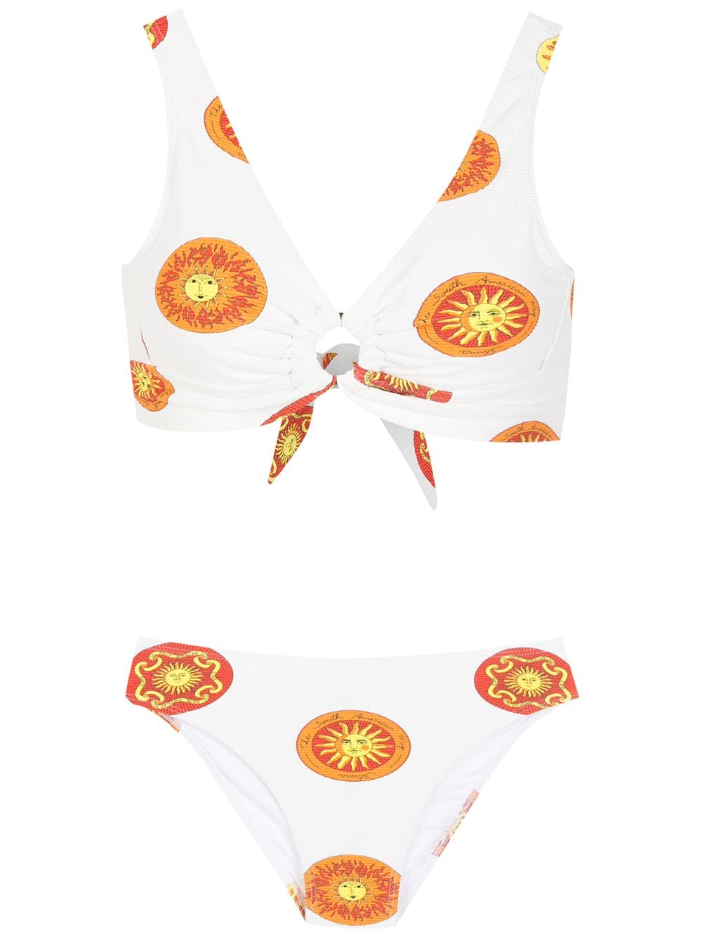Amir Slama printed bikini set - White von Amir Slama