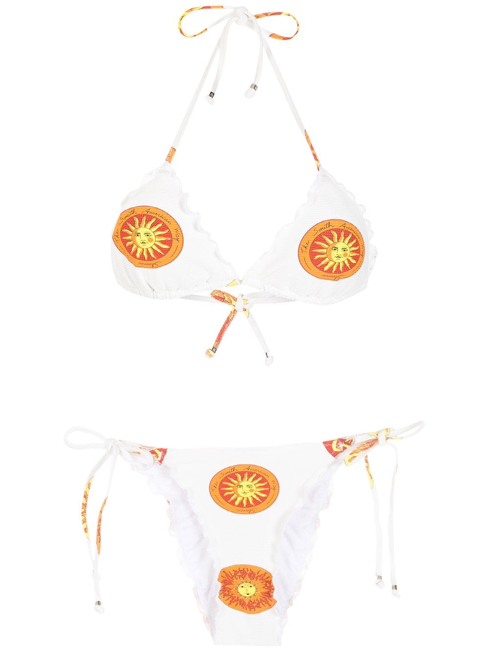 Amir Slama printed bikini set - White von Amir Slama