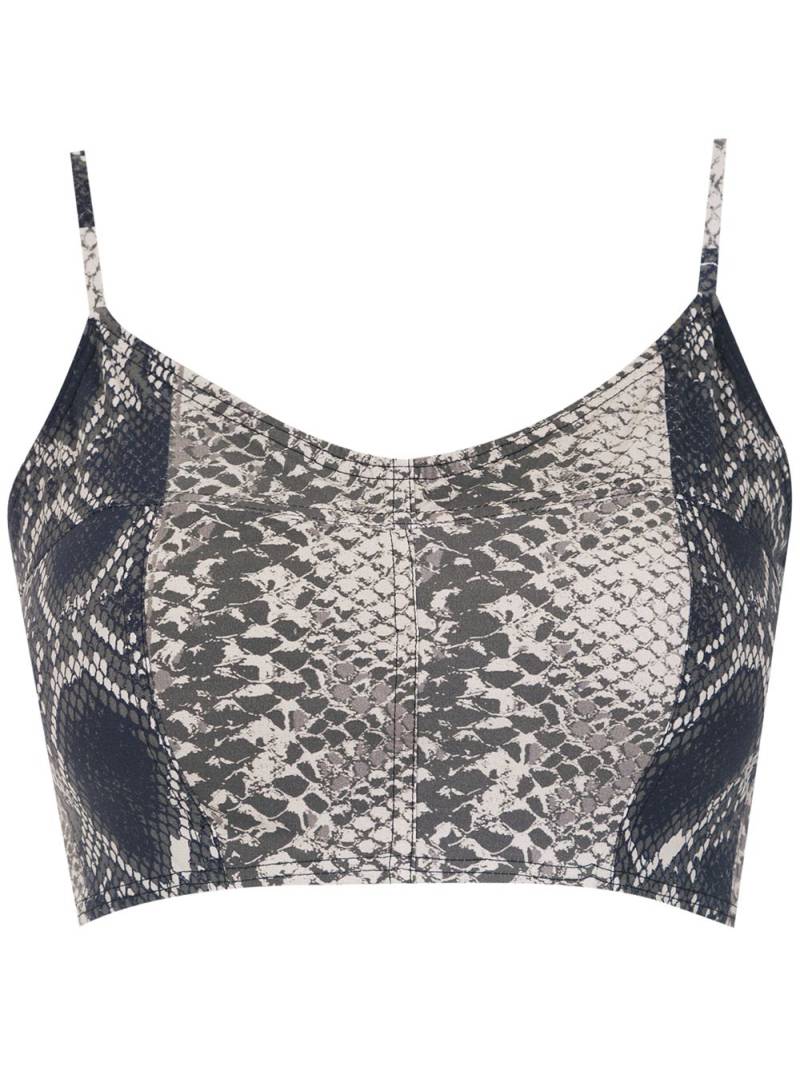 Amir Slama printed cropped top - Brown von Amir Slama