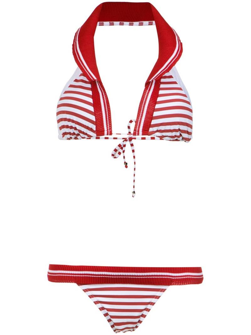 Amir Slama printed halterneck bikini set - Red von Amir Slama