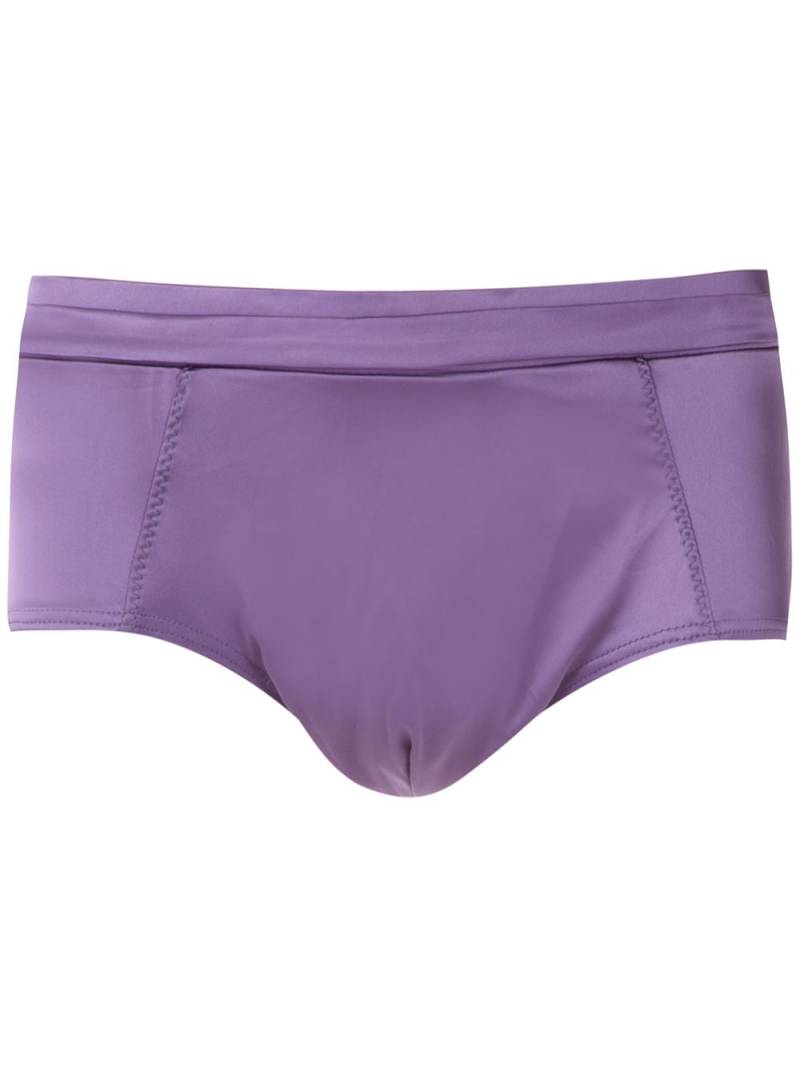 Amir Slama satin swim trunks - Purple von Amir Slama