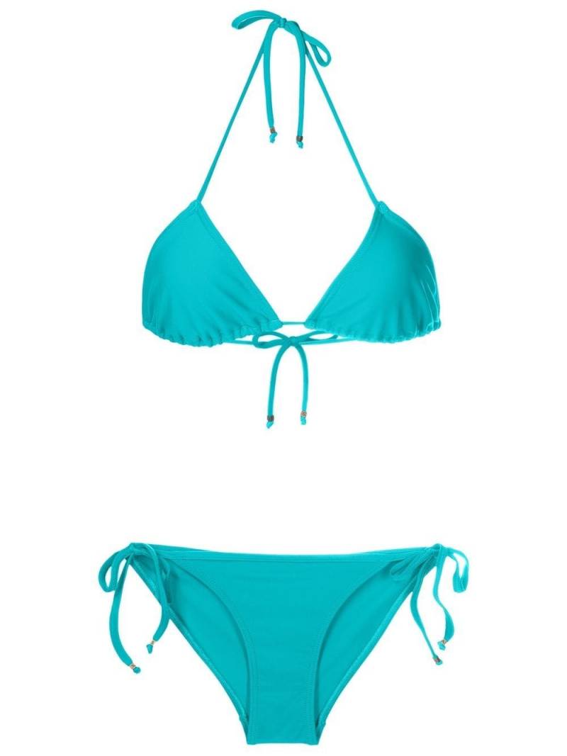 Amir Slama self-tie triangle bikini - Blue von Amir Slama