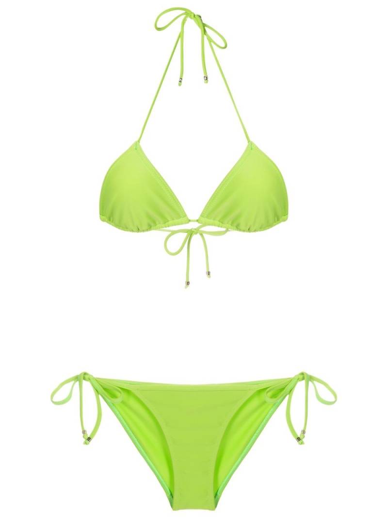 Amir Slama self-tie triangle bikini - Green von Amir Slama