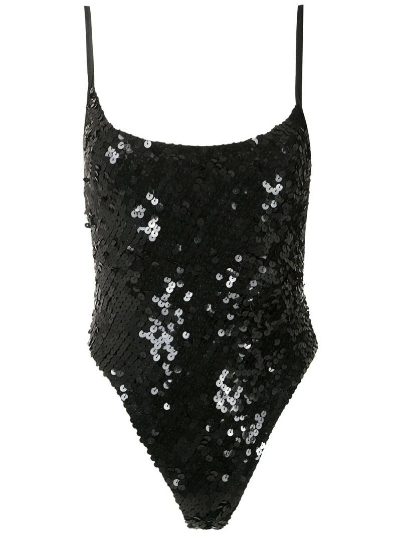 Amir Slama sequinned one-piece - Black von Amir Slama