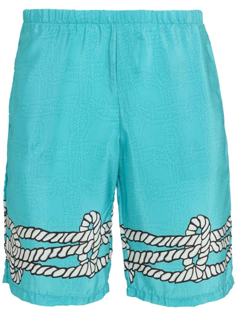 Amir Slama silk shorts - Blue von Amir Slama