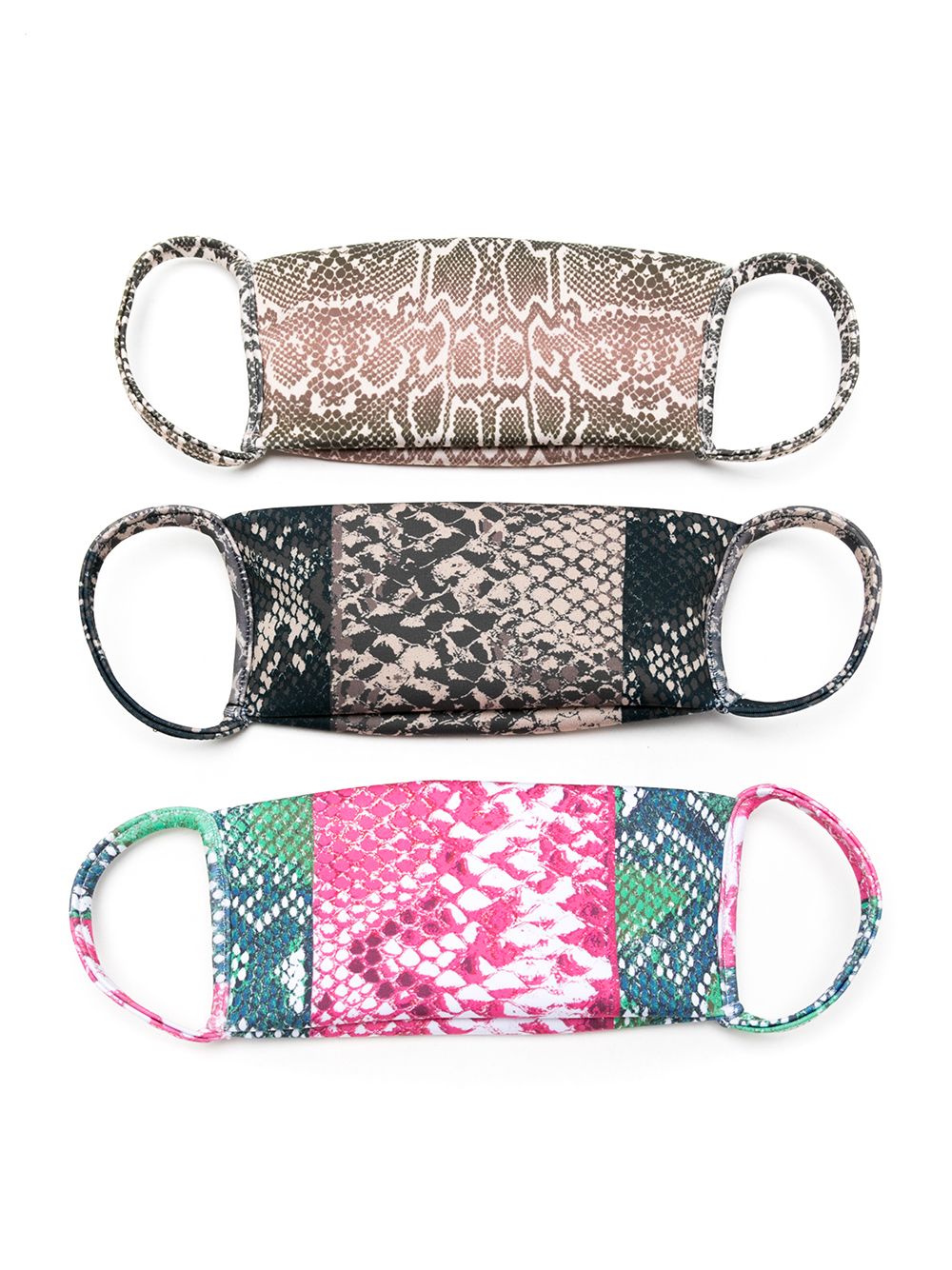 Amir Slama snakeskin-print face masks (pack of 3) - Multicolour von Amir Slama