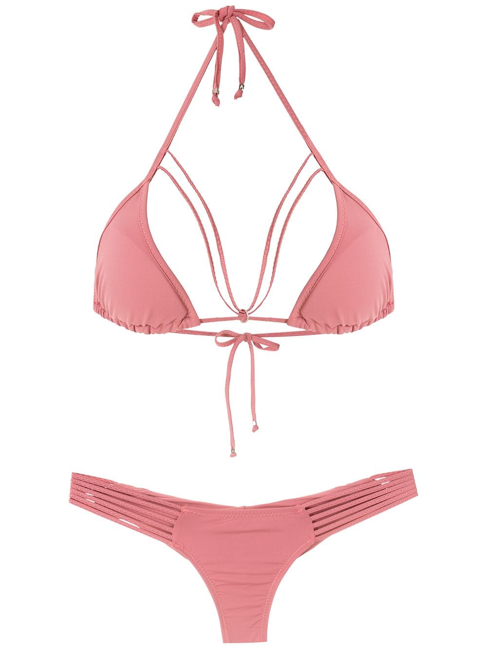 Amir Slama straps triangle bikini set - Pink von Amir Slama