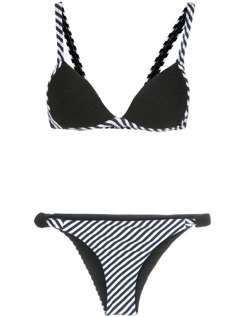 Amir Slama striped bikini set - Black von Amir Slama