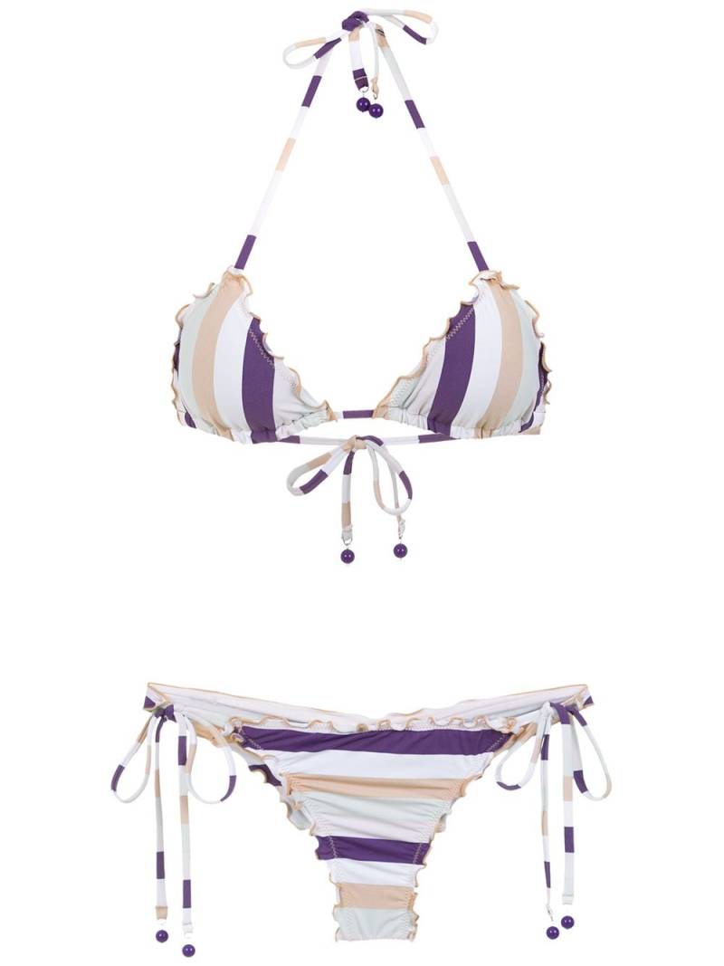 Amir Slama striped bikini set - Pink von Amir Slama