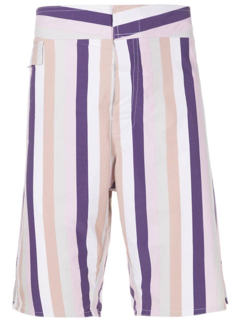 Amir Slama striped mid-rise bermuda shorts - Neutrals von Amir Slama