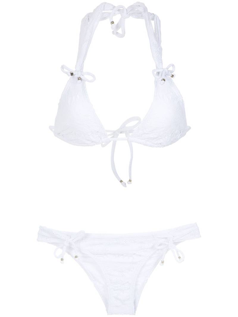 Amir Slama textured bikini set - White von Amir Slama