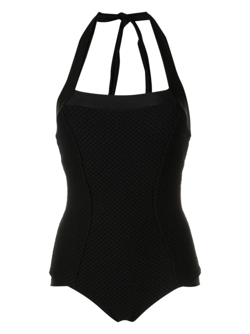 Amir Slama textured halterneck swimsuit - Black von Amir Slama