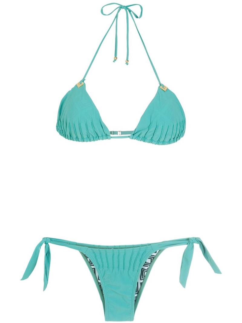 Amir Slama textured triangle bikini set - Green von Amir Slama