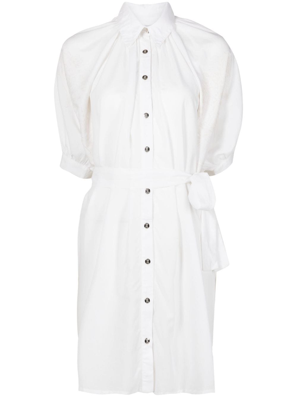 Amir Slama tied-waist shirt dress - White von Amir Slama