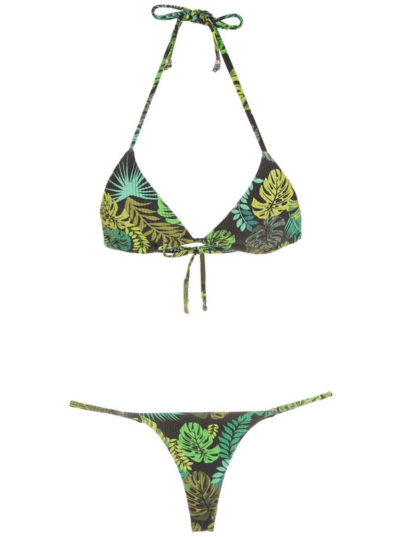 Amir Slama tropical print bikini - Green von Amir Slama