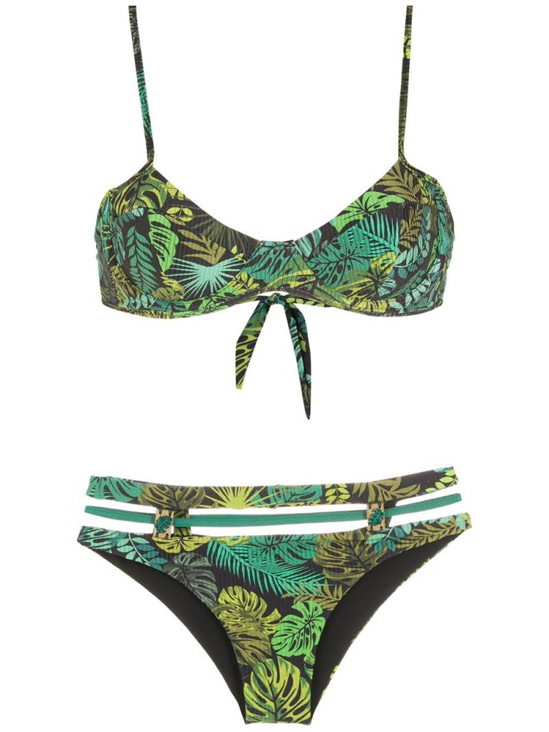 Amir Slama tropical print high waisted bikini - Green von Amir Slama