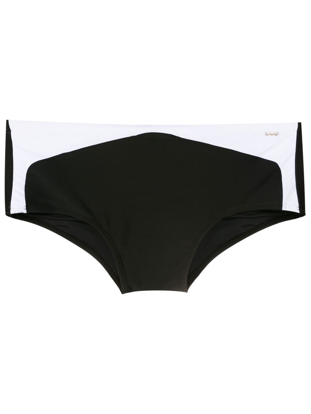 Amir Slama two-tone logo swim shorts - Black von Amir Slama