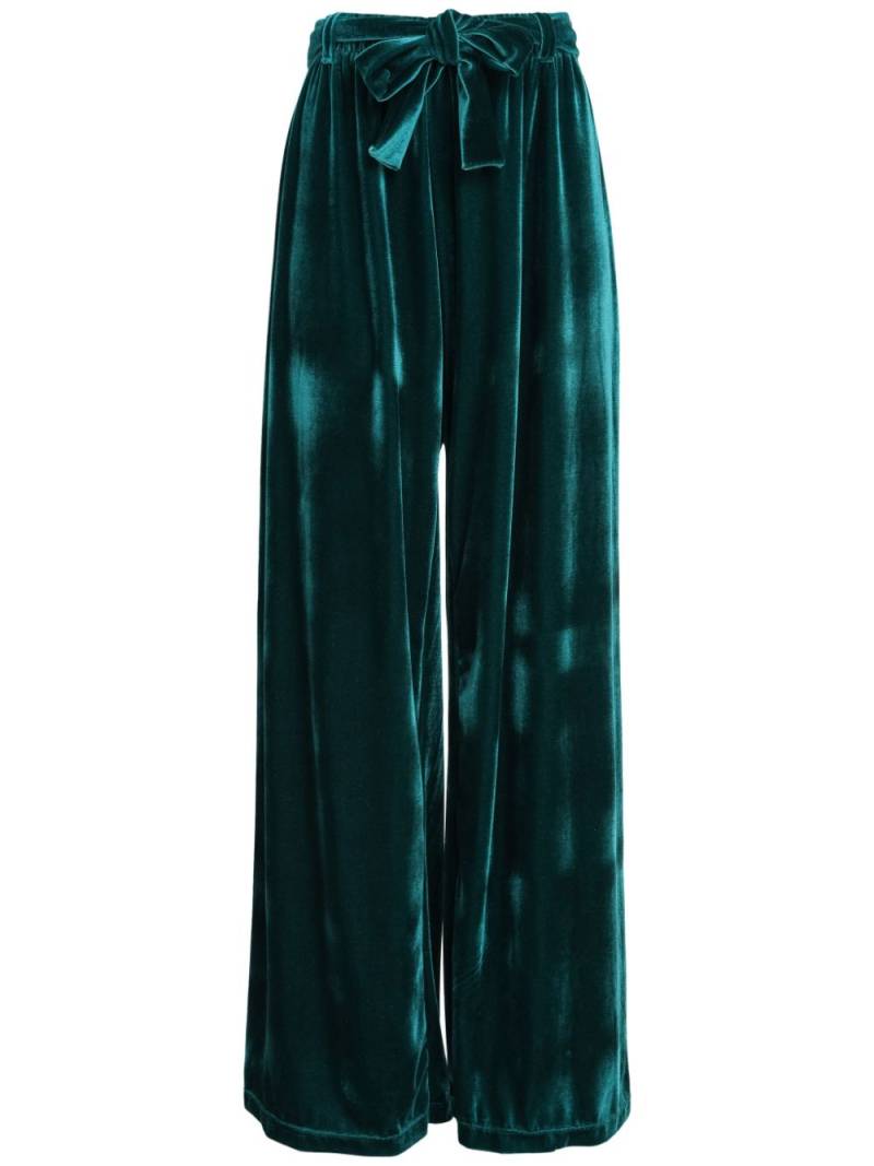 Amir Slama velvet palazzo trousers - Green von Amir Slama