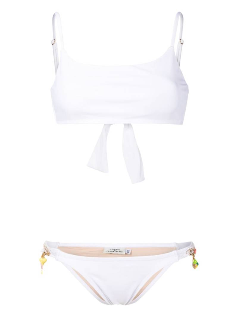 Amir Slama x Cesca Civita bead-embellished bikini - White von Amir Slama