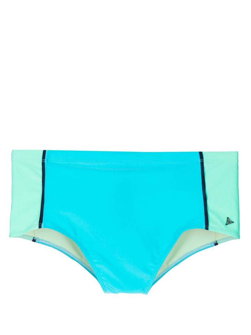 Amir Slama panelled piped-trim swim shorts - Blue von Amir Slama