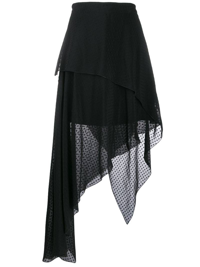 AMIRI asymmetric polka dot skirt - Black von AMIRI