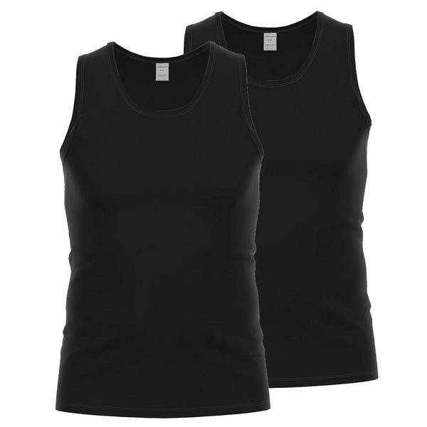 2er Pack Micromodal - Unterhemd Tanktop Herren Schwarz XXL von Ammann