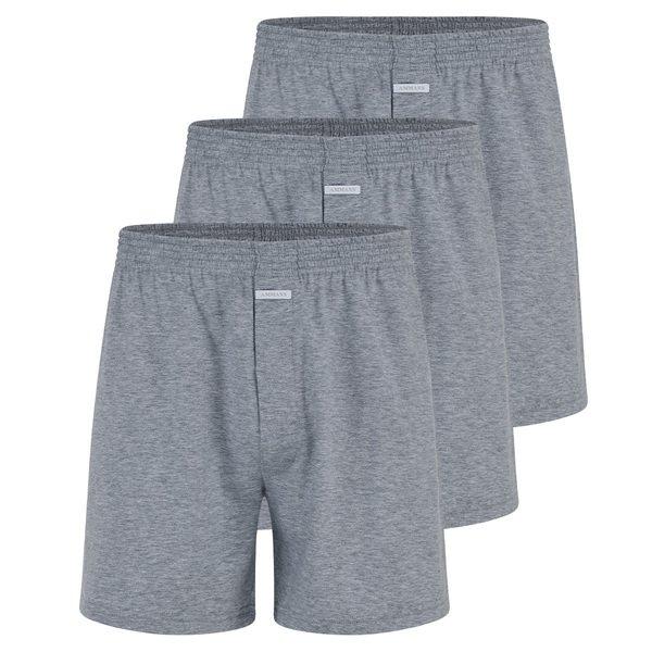 3er Pack Basic - Boxershort Herren Grau XXL von Ammann