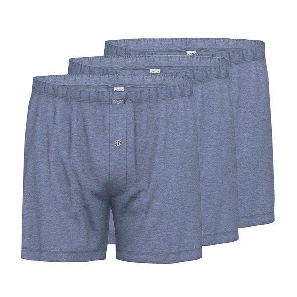 3er Pack Denim - Boxershort Herren Blau L von Ammann