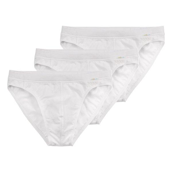 3er Pack Organic De Luxe - Mini Slip Herren Weiss M von Ammann