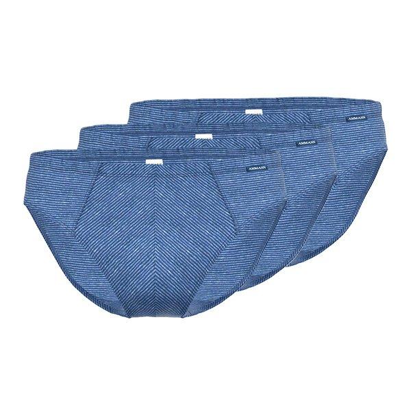 Ammann - 3er Pack Jeans Single Mini-Slip / Unterhose, für Herren, Blau, Größe XL von Ammann